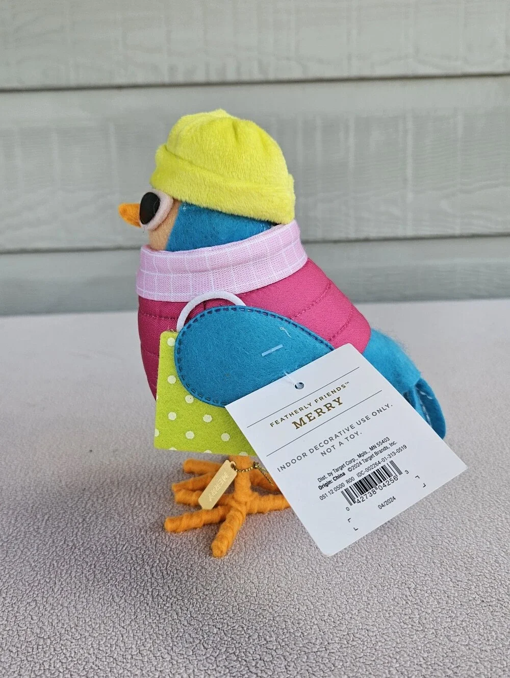 Target Wondershop Bird Christmas 2024 Featherly Friends Merry Puffer Coat Neon